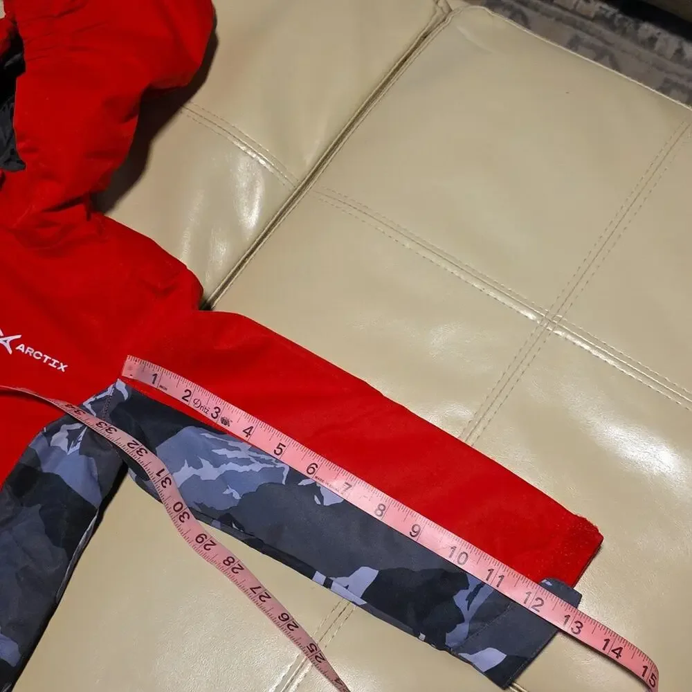 Arctix Insulated Red Grey and Camouflage Winter Hooded Coat Kids Size 3T NWT
